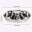 2pcs Stainless Steel Dog Cat Slow Feeder Pet Food Bowl Non-Slip Stop Eating Dish