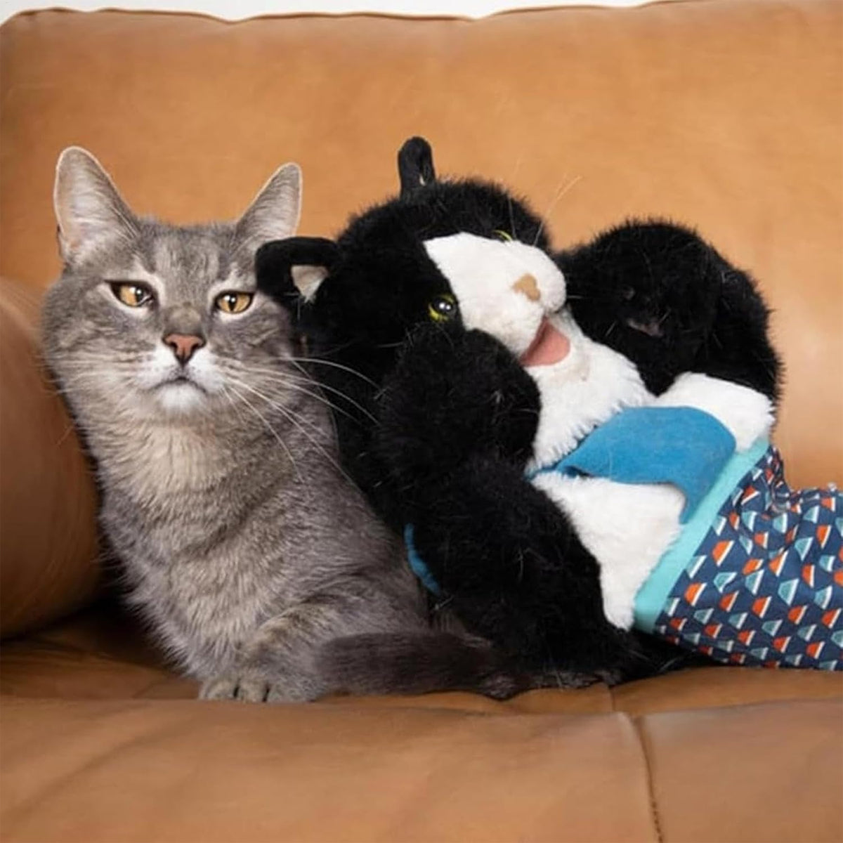 Wrestler Cat Interactive Hand Puppet Kitten Toy Pet Play Plush Puppet For Cats