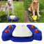 Automatic Water Feeder Dispenser with Bath Spray and Footstep Dog Toys for Pets - Grey