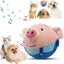 Interactive Jumping Pig Toy for Pets Dogs Cats Fun Animal Bouncing Play Toy - Red