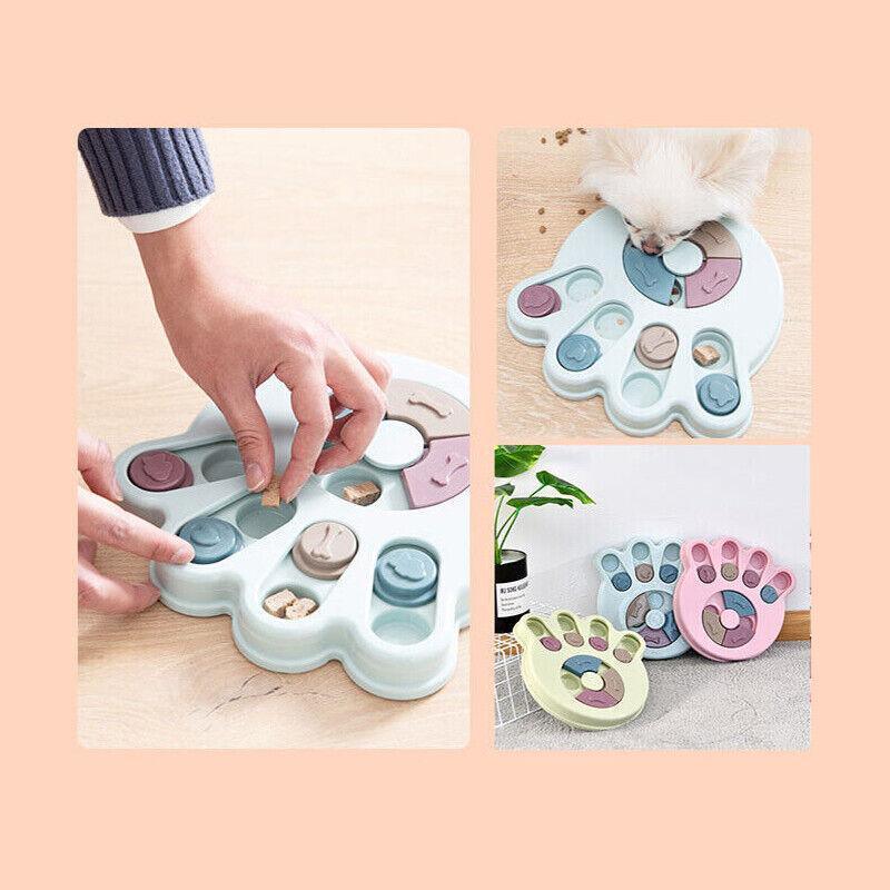 Pawstock Dog Treat Dispenser Puzzle Toy - Slow Down Eating For Training Fun Available In Blue Green Pink