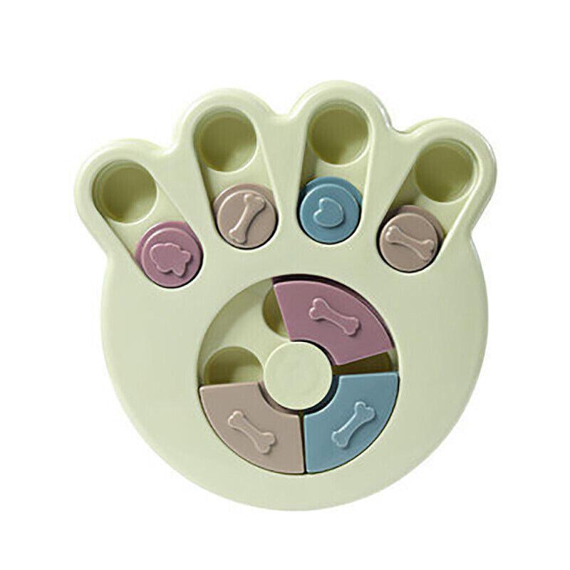 Pawstock Dog Treat Dispenser Puzzle Toy - Slow Down Eating For Training Fun Available In Blue Green Pink