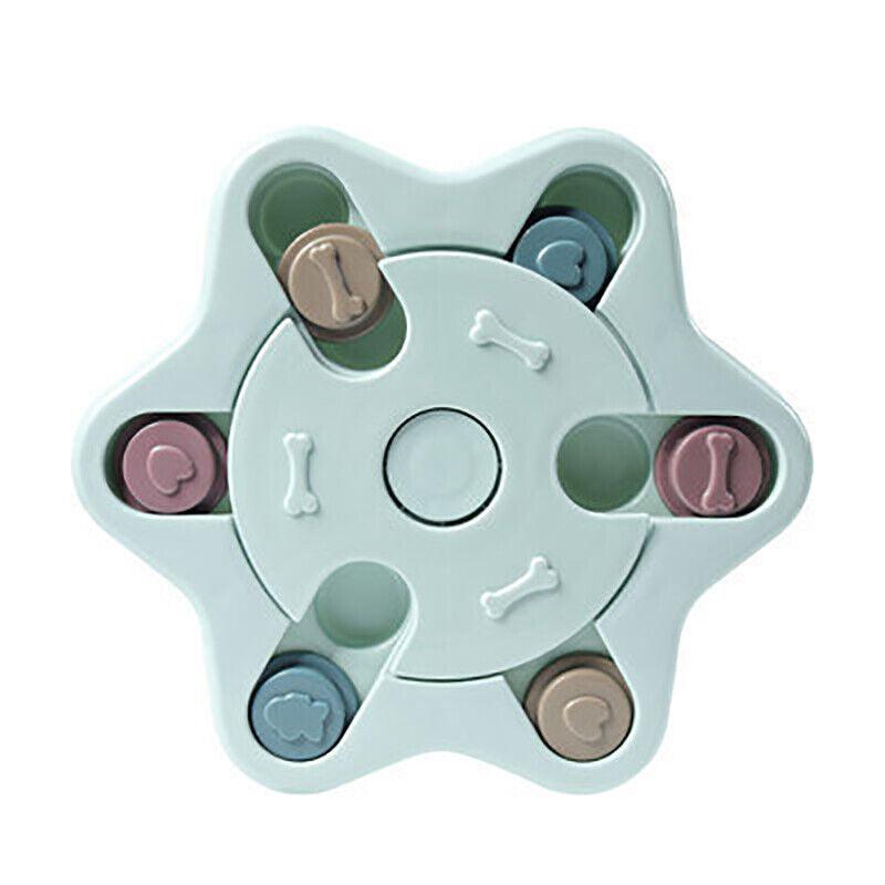 Pawstock Dog Treat Dispenser Puzzle Toy - Interactive Training Feeder For Slow Eating Claw Pink