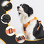 Vibe Geeks Ultimate 2-in-1 Reflective No-pull Dog Harness with Retractable Leash and Control Handle - Orange - Xl