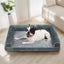Large PawfectFriend Orthopedic Dog Bed 3-Side Comfort Bolster Padded Calming Mattress Bed with Removable Cover