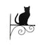 Cat Silhouette Wall Hook Bracket 35cm