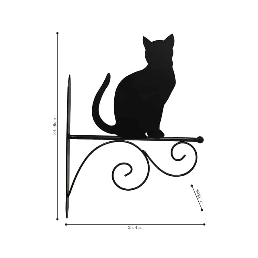 Cat Silhouette Wall Hook Bracket 35cm
