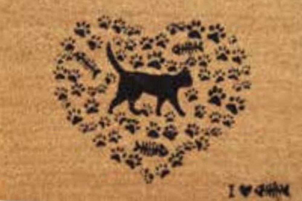 Cat Love Doormat Door Mat 60cm - View 1