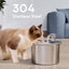 Beginner Package Stainless Steel Pet Water Fountain with Automatic Power-Off -Plug Not Included