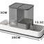Grey 2-in-1 Automatic Pet Water and Food Dispenser - Gravity Feeder for Cats and Dogs