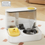 Automatic Pet Feeder and Water Bowl - 2-in-1 Yellow Stainless Steel Bowl Cat Feeding Station