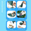 Gray 2-in-1 Portable Dog Water Bottle and Food Container - Leaf-Shaped Silicone Travel Bowl for Pets, Leak-Proof Outdoor Dispenser for Walking, Hiking and Traveling, 330ml Capacity