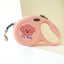 Pink 5m Cartoon Retractable Dog Leash for Golden Retriever & Poodle Puppies - Durable, Tangle-Free Pet Walking Essential