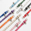 3 pcs Dark blue Stylish PU Leather Pet Collar - Anti-Loss, Puppy Bell, Star & Moon Design Width 1.2cm Total Length 35cm