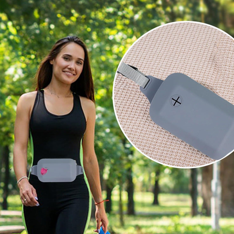 Pink Silicone Pet Treat Pouch for Dog Training - Portable Waist Bag with Waste Bag Holder