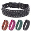 Size L Brown 1 pack Stylish PU Leather Dog Collar with Spikes - Adjustable, Durable & Comfortable for Medium to Large Breeds