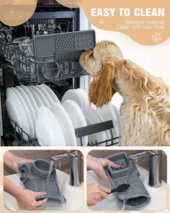Green Multi-Functional Pet Slow Feeder Lick Mat - Durable Food-Grade Silicone Anti-Bite Bowl for Dogs