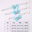 2 - PCS Cute Pet Pearl Necklace Collar with Blue Bow and Heart Charm - Size S