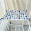 Cat Cage Platform Mat - Blue cat pattern on white background (40x60cm)