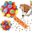 Blue Ball And Blue Strips Of Fabric Interactive Pet Snuffle Ball - Treat-Dispensing Toy for Dogs and Cats, 20 cm TPR and Felt Fabric for Mental Stimulation