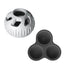 Grey Ball and Black Mold Pet Treat Dispensing Ball and Molding Set - Silicone Dog Chew Toy for Teeth Cleaning and Boredom Relief