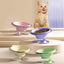 Pink Foldable Elevated Pet Bowl Set - Tilted Ergonomic Cat Feeder with Aluminum Stand & Silicone Bowl