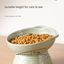 Light Blue Vintage Slow Feeder Ceramic Pet Bowl - Anti-Choke Wide-Mouth Design for Cats & Dogs, Prevents Black Chin