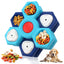 2Pcs Interactive Dog Puzzle Toy - 4 Spinning Layers Treat Dispensing Feeder for Mental Stimulation