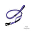 Purple Shock Absorbing Dog Leash with Reflective Stitching - 135cm for Small to Large Dogs