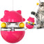 Cat Teaser Cup Toy, Interactive Treat Dispensing Ball with Wand (Red)