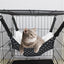 Cat Cage Hammock - Adjustable Double-Sided Pet Swing Bed with Hooks(Gray star)