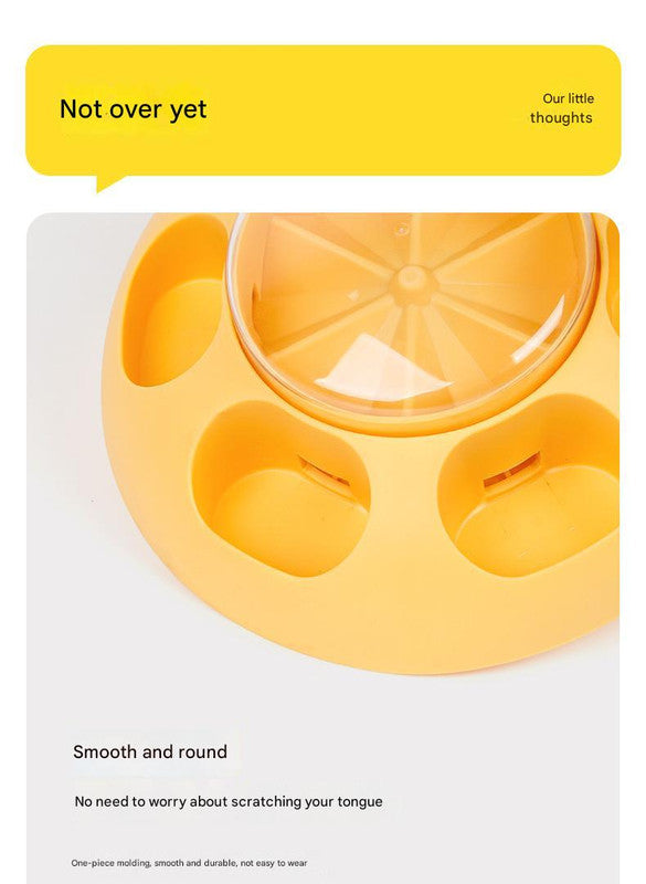 Interactive Pet Slow Feeder & Puzzle Toy - Press to Dispense Food, Improves Digestion(pink)