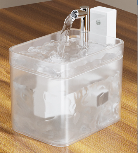 Matte White Wireless Sensor Pet Water Fountain - 1.5L Automatic Filtered Dispenser