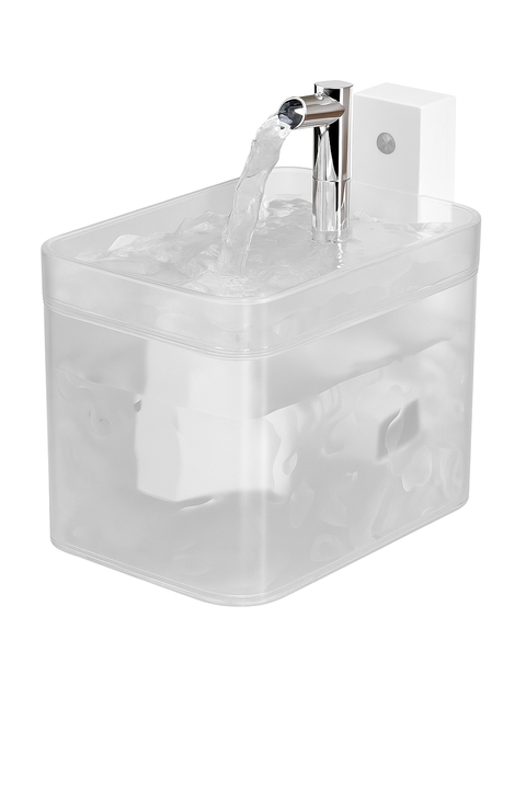 Matte White Wireless Sensor Pet Water Fountain - 1.5L Automatic Filtered Dispenser