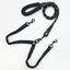 Black Pet Double-Ended Rope + 1.5M Leash - Easy to walk two dogs, tangle-free design