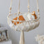 Pet Hammock for Cats with Wooden Beads - Pet Swing padding not included (Diameter : 30cm)