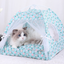 S 35*35CM 5 Catties Within The Pet Blue Cat Cooling Summer Pet Tent - Portable Foldable Breathable Outdoor Cat House Shelter