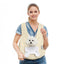 Beige Cozy Quilted Pet Carrier Backpack - Front Pack Sling for Cats & Small Dogs - Travel & Outdoor