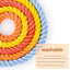 Handmade Gradient Rope Dog Collar & Leash Set - Colorful Braided Cotton (Navy blue - Size M)