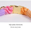 Handmade Gradient Rope Dog Collar & Leash Set - Colorful Braided Cotton (Pink - Size M)
