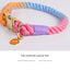 Handmade Rope Dog Collar and Leash Set - Colorful Woven Cotton Cotton (Pink purple - Size XL)
