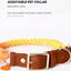 Premium Leather Pet Collar and Leash - Soft, Strong Braided Rope (Sky blue - Size L)