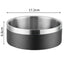 Black and Silver Premium 304 Stainless Steel Pet Bowl (32oz) - Non-Slip, Anti-Tip Food & Water Dish for Dogs & Cats - Durable & Easy Clean