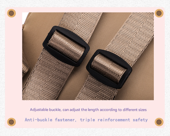 Brown Adorable Monster Pet Backpack Harness - Small Dog & Cat Treat Pouch with Poop Bag Dispenser