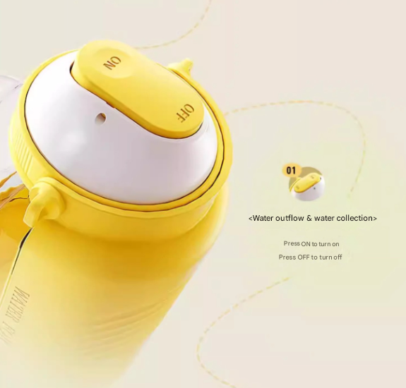 White Large Capacity 2-in-1 Pet Travel Water & Food Bottle Dispenser - Portable Outdoor Dog Feeder with Shoulder Strap