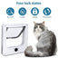 Size XL Black 4-Way Locking Pet Flap Door for Cats and Small Dogs - Weatherproof Magnetic Cat Door