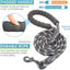 Red 3-in-1 Tangle-Free Dog Leash for 1-3 Dogs - Heavy Duty Bungee Coupler with Reflective Stitching & Padded Handle