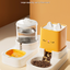 Yellow Automatic Pet Feeder and Water Dispenser Set - Large Capacity Gravity Food & Water Combo for Cats & Dogs