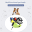 Black 3-in-1 Retractable Dog Leash with LED Flashlight & Poop Bag Dispenser | Heavy Duty Tangle-Free Leash for Safe Night Walks
