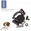 Blue 3-in-1 Retractable Dog Leash with LED Flashlight & Poop Bag Dispenser | Heavy Duty Tangle-Free Leash for Safe Night Walks